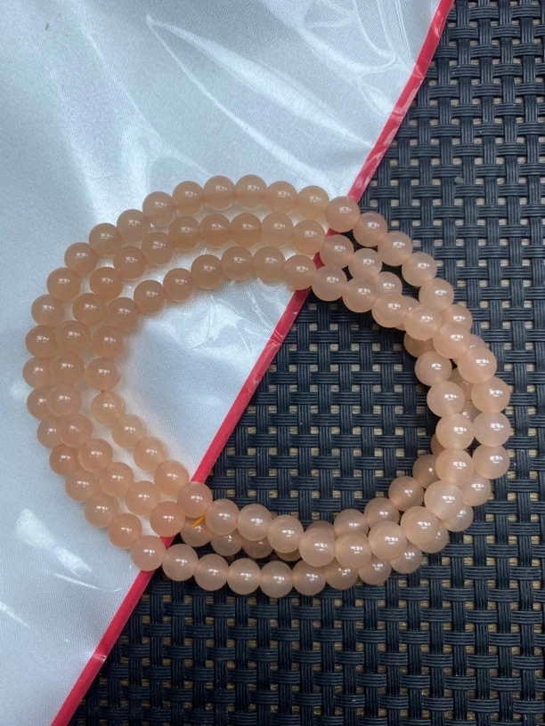 藕粉卡6*108颗项链908