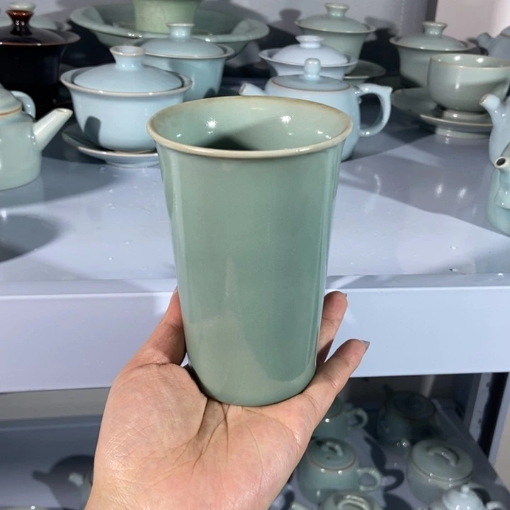 瓷片微瑕仿古釉可乐杯