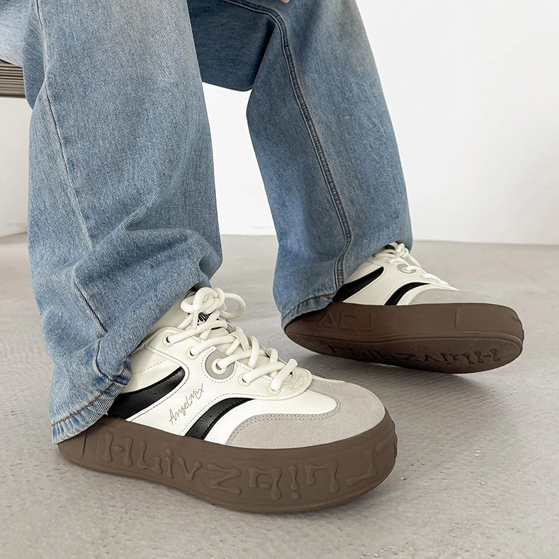 2025夏季德训鞋厚底增高2025春季新款单鞋运动小白鞋阿甘鞋休闲鞋