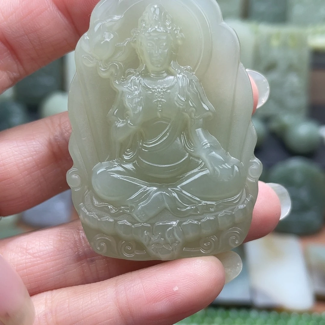 和田玉未镶嵌吊坠(不含链)