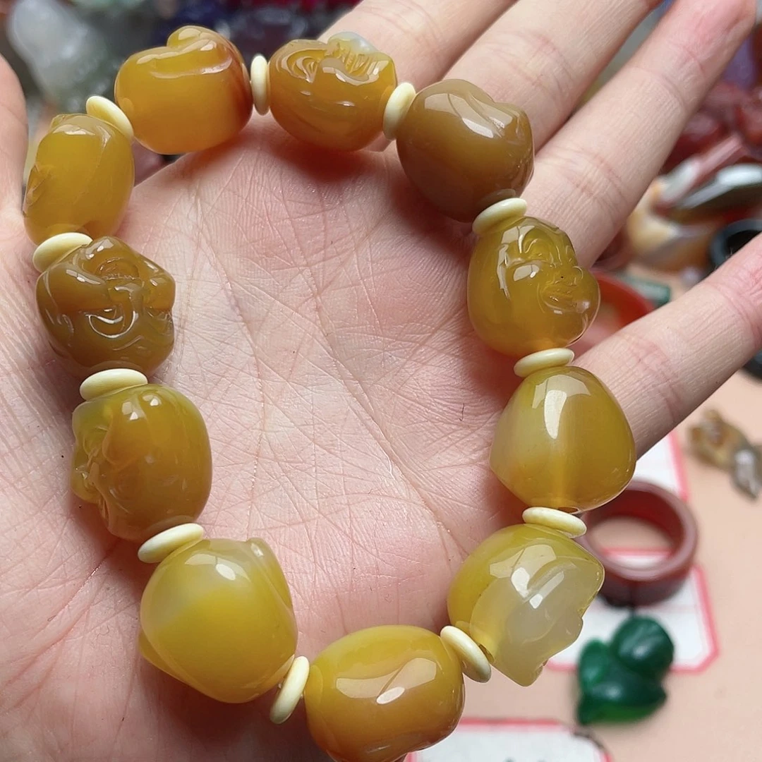 玛瑙/玉髓颈饰合金木*啊
