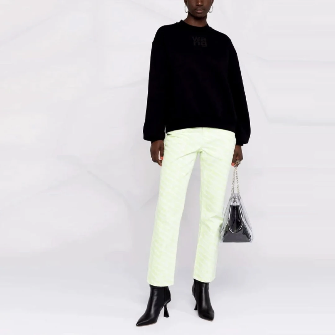 全新未使用 COACH/蔻驰 03859/alexander wang Logo满印长裤/26码