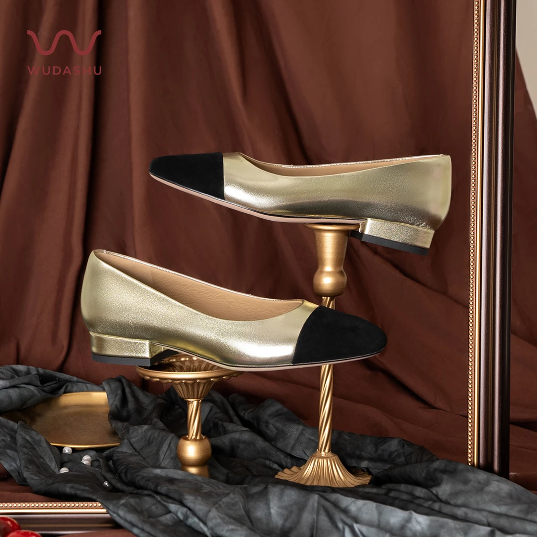 吴大叔新款百搭复古法式全包仙女风温柔粗跟高奢清新慵懒风女单鞋