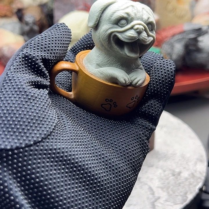 千***意东北石松花石摆件