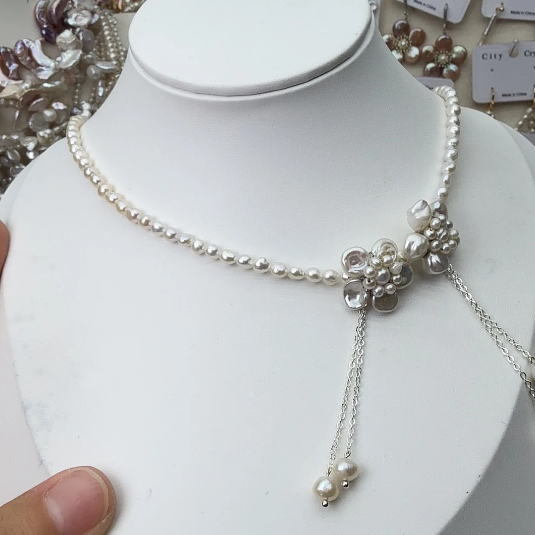 颈饰未镶嵌淡水珍珠