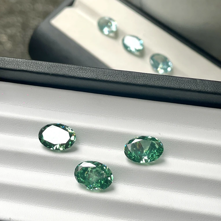 新款美甲手工diy堆钻超闪帕拉伊巴蓝绿色10×14鸽子蛋高品质锆石钻