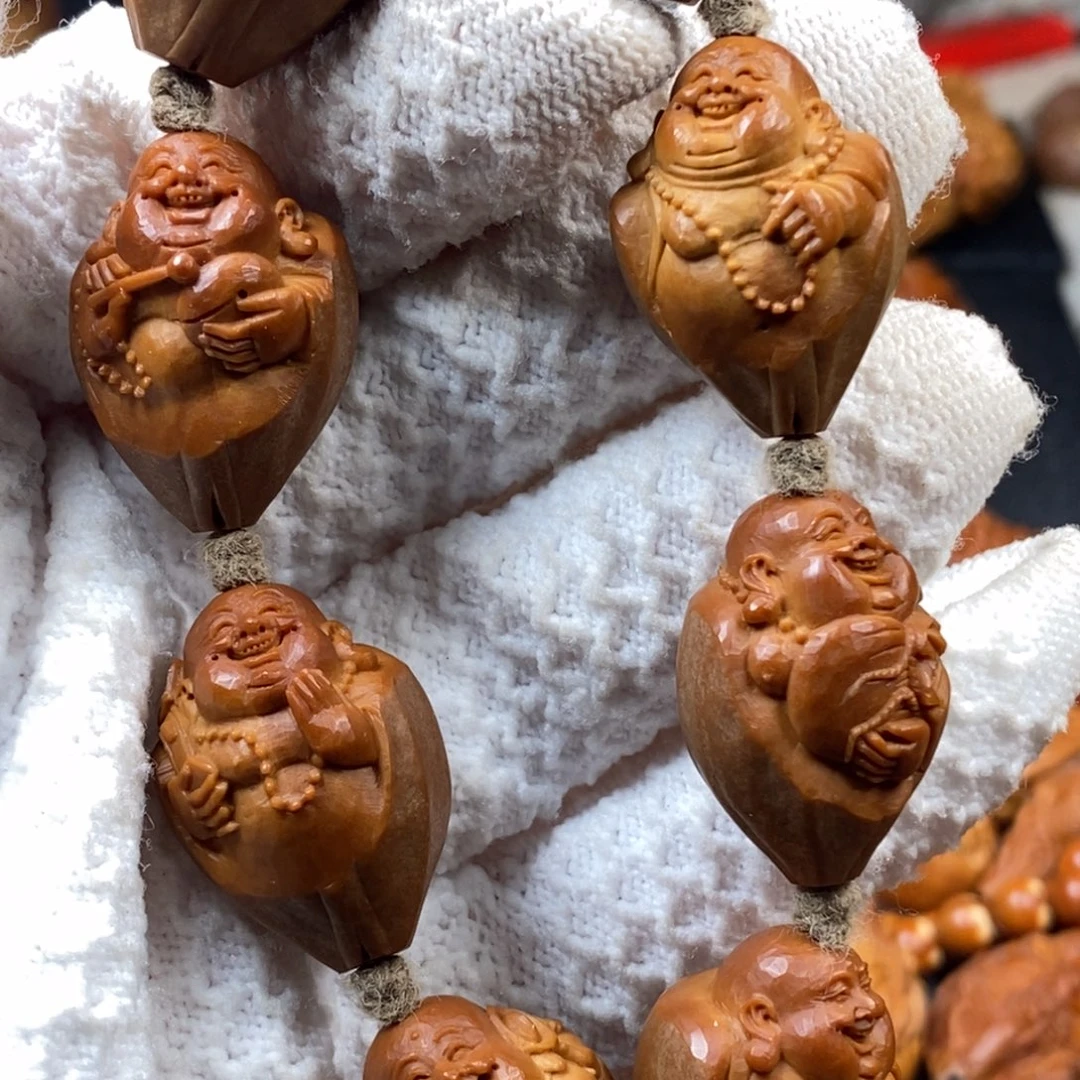 橄榄核手串/手链2.0铁核 包衣弥勒佛手串 弥勒佛手持