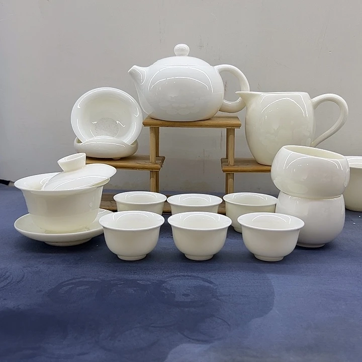 陶德化白瓷300毫升大壶套装