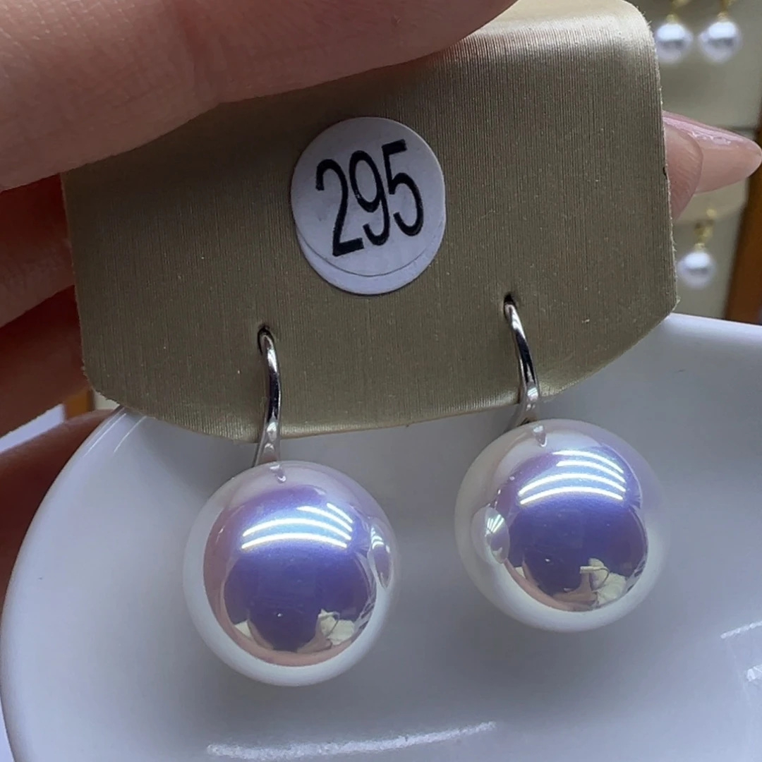 淡水珍珠耳饰银S925镶嵌