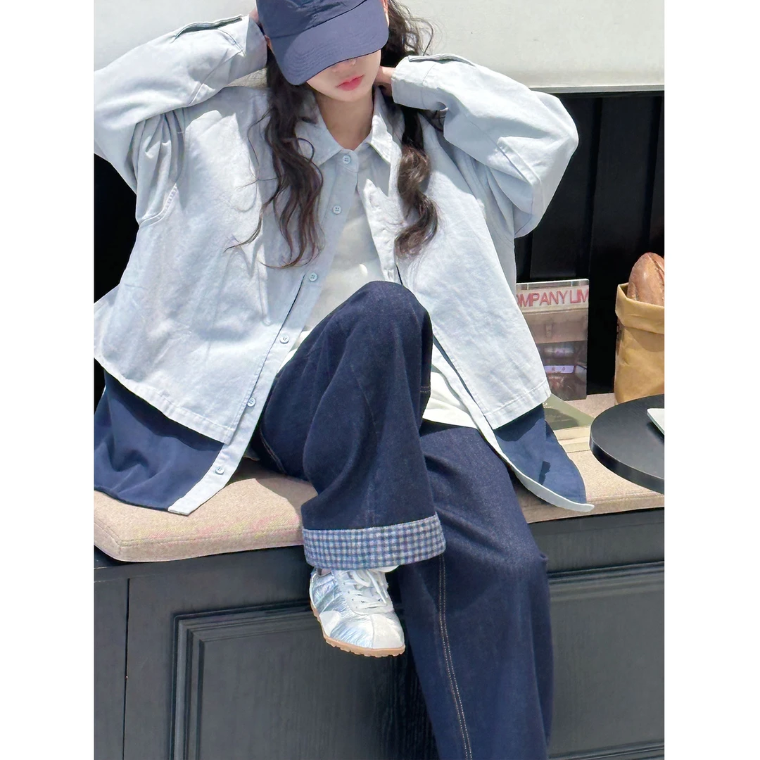 K29731孙小美拼色女童秋装外套2025新款大童儿童开衫大童春秋上衣