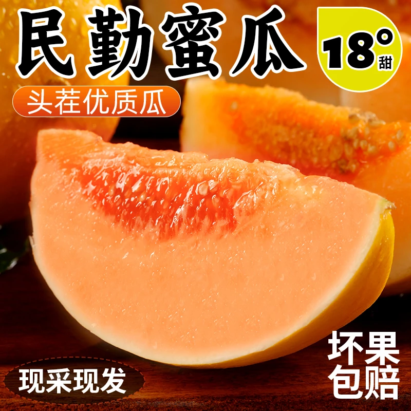 民勤蜜瓜甜瓜新鲜水果8-9斤应季黄金脆香瓜包邮坏果包赔