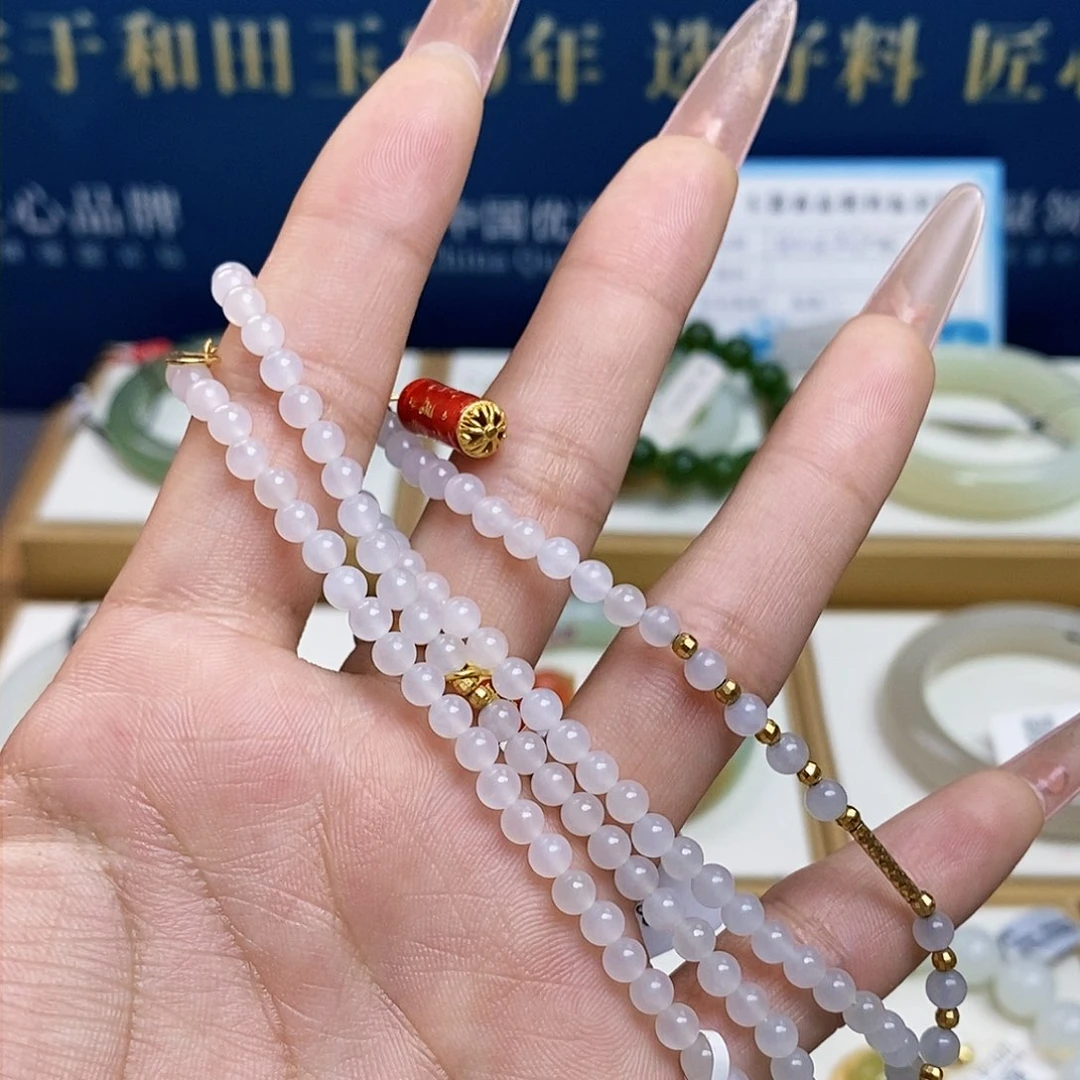 颈饰银S925镶嵌和田玉sj