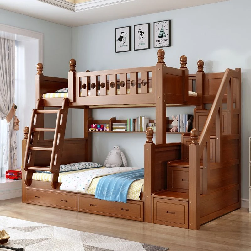 2025款加厚实木上下床成人两层高低床子母床上下铺儿童双层母子床