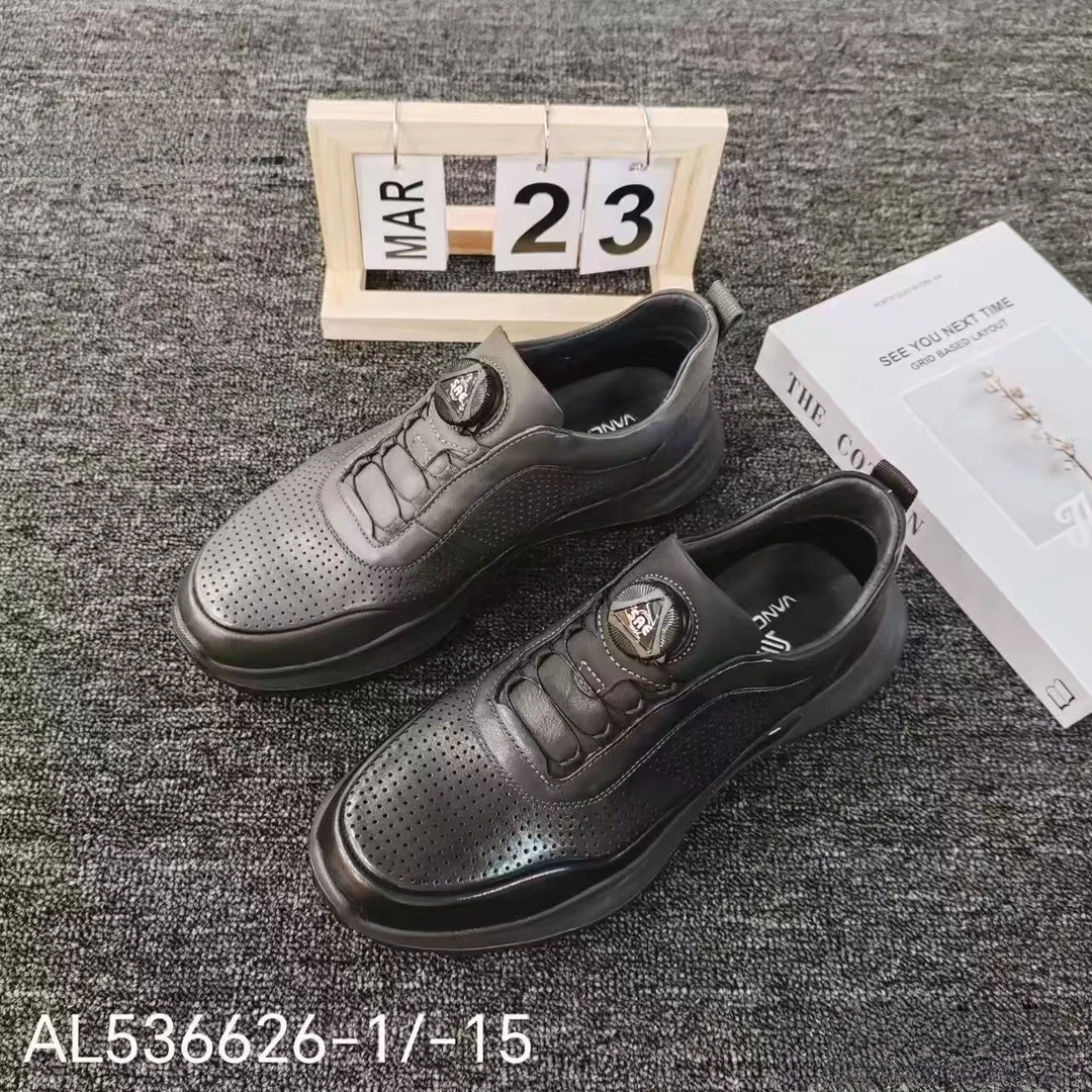 透气自动扣夏季休闲皮鞋536626  72架1