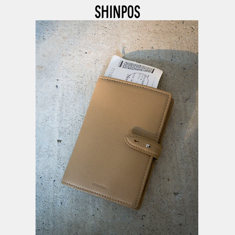 Shinpos一般无趣 护照包 真皮豹纹防磁防盗刷护照证件旅行卡包