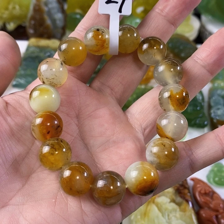 未镶嵌岫玉手串手链