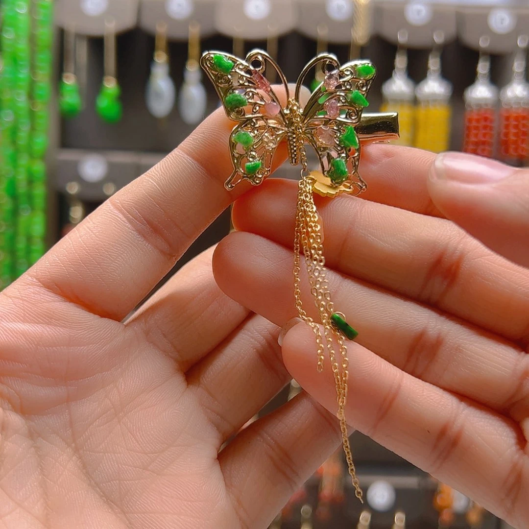 翡翠合金耳坠翡翠