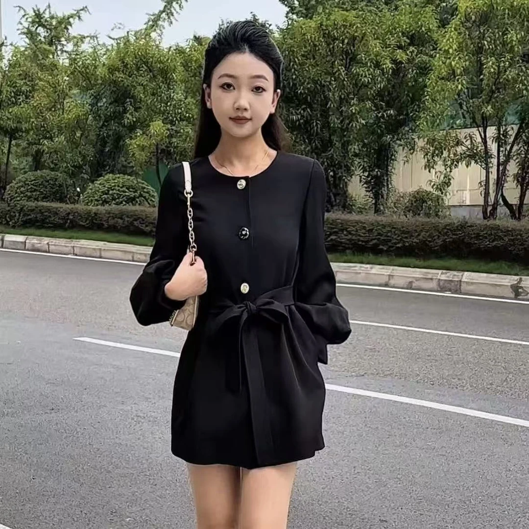 《微风情书5063》琳琳小个子千金风灯笼长袖设计感短款风衣法式收腰