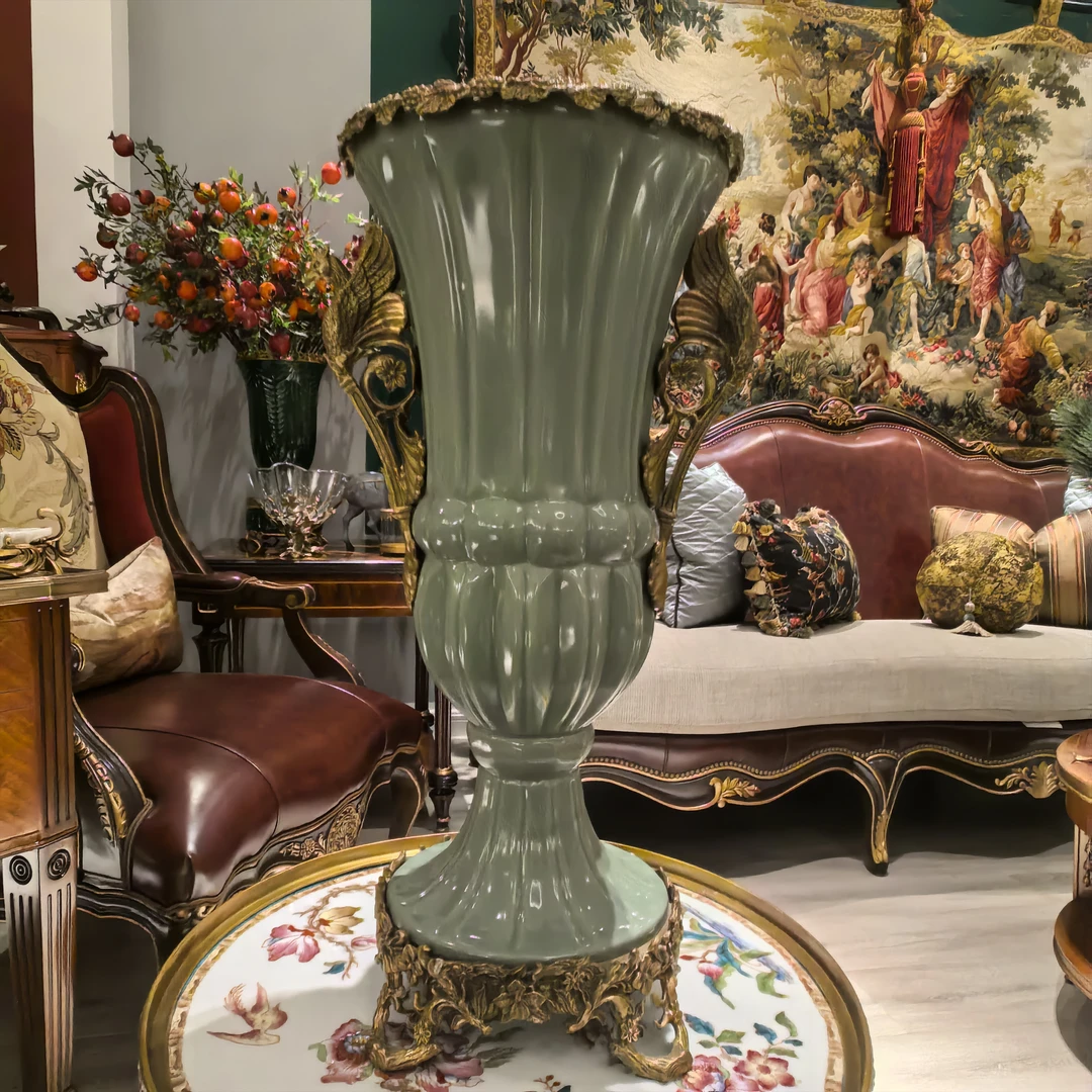 【欧美外单】2HX1927B-18.5-CC 花插花瓶 23X23X47