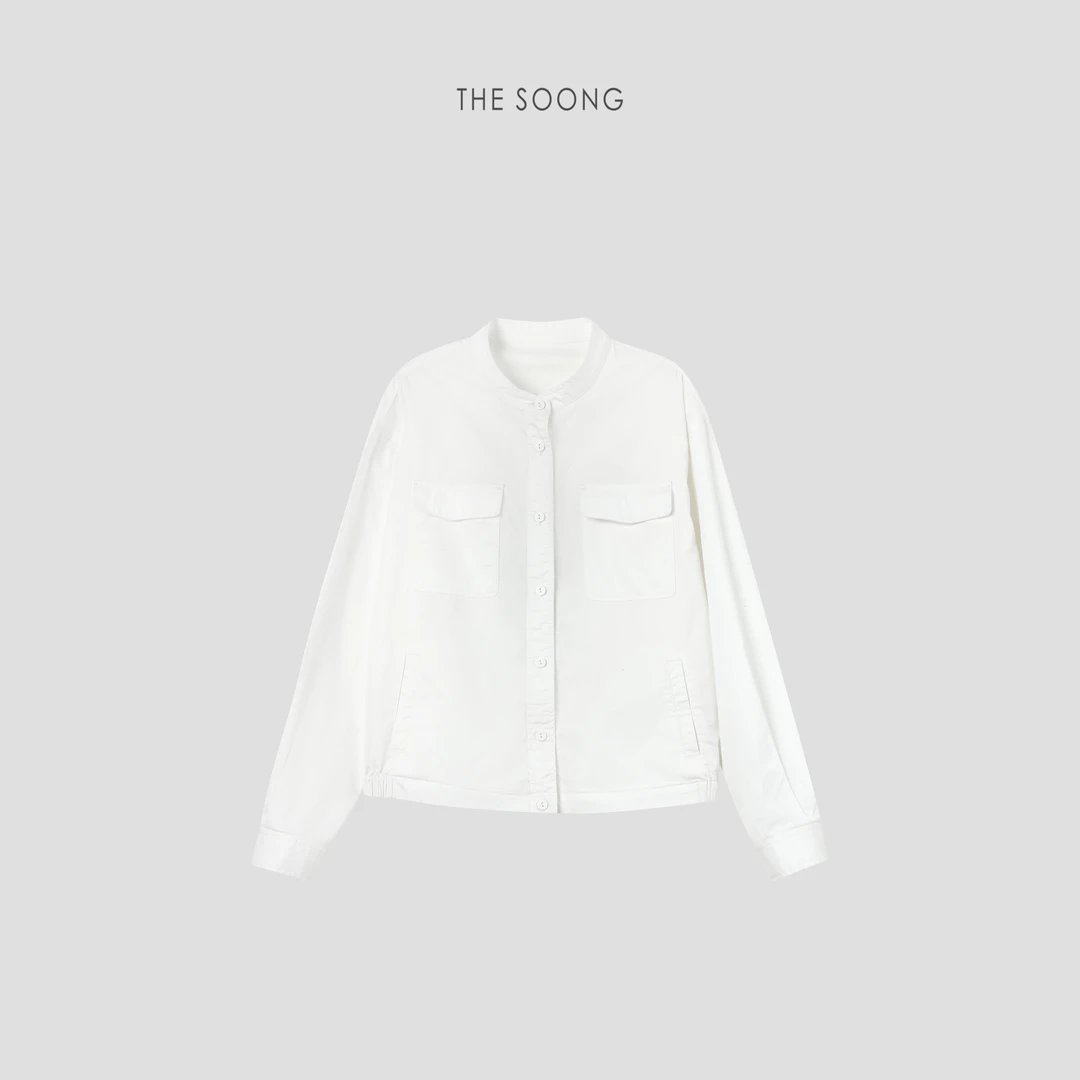 THESOONG|"口袋夹克"纯棉自然肌理共生高密立裁外套HBWT6644