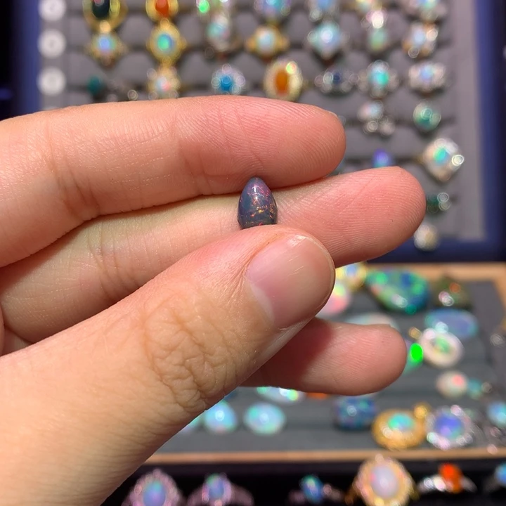 银S925镶嵌欧泊裸石定制