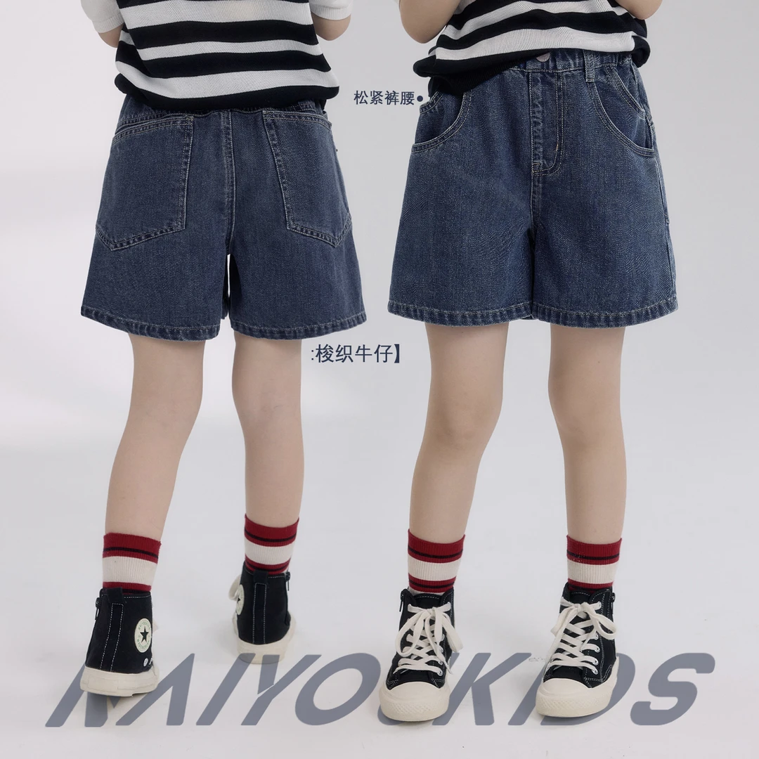 【乖乖牛6】女童牛仔短裤2025夏季新款经典软糯宝宝裤子K2481