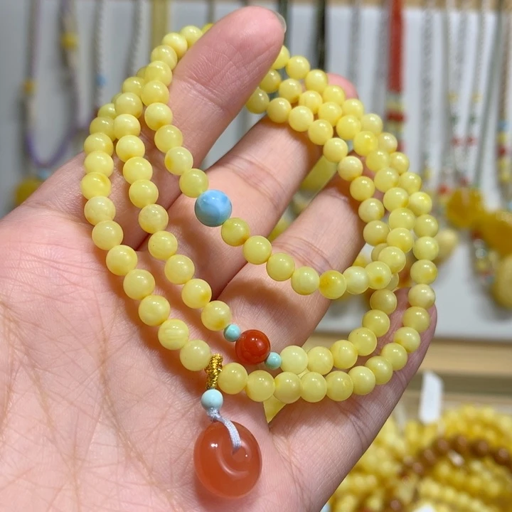 蜜蜡未镶嵌手链5mm