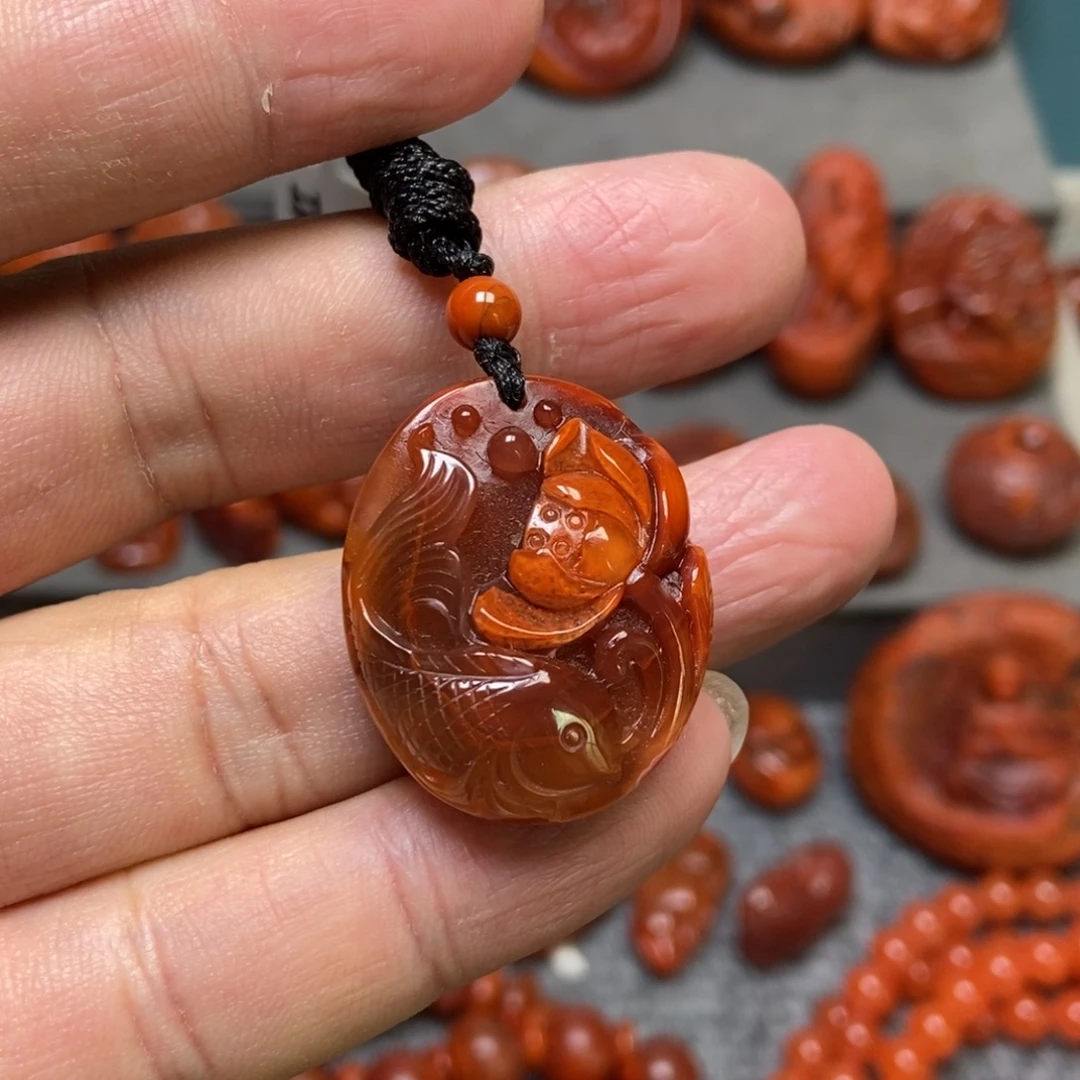 南红玛瑙未镶嵌吊坠(不含链)