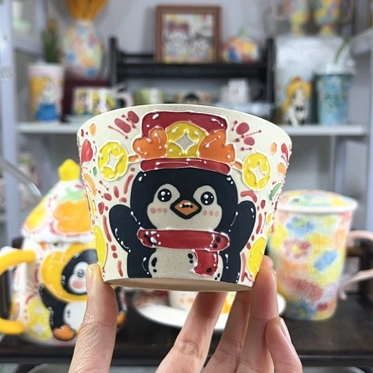 手绘高温釉下彩陶瓷