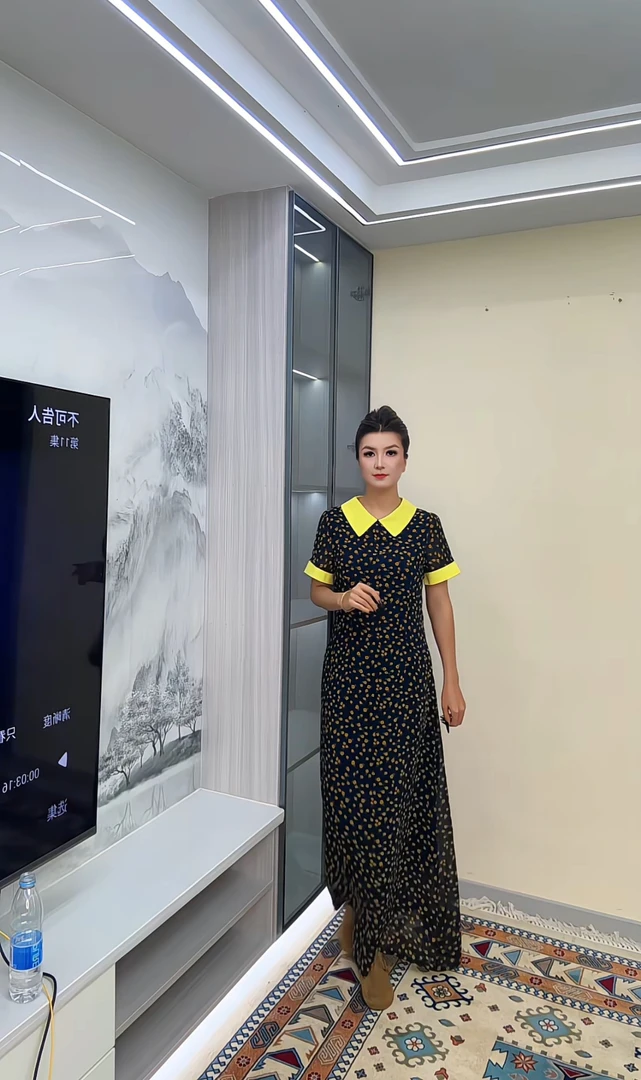 2025夏季爆款显瘦气质雪纺连衣裙时尚休闲