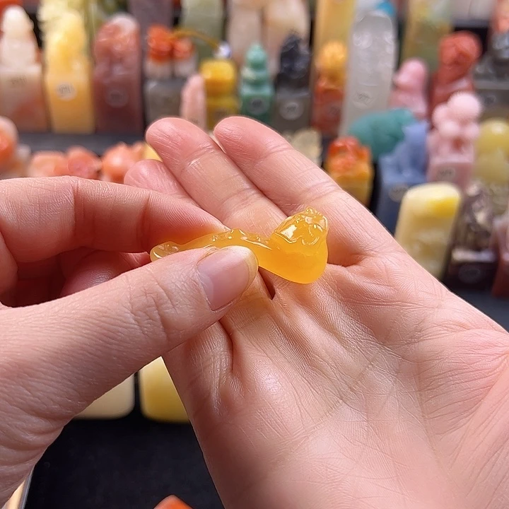 昌化石印石绯*手工定制，如意