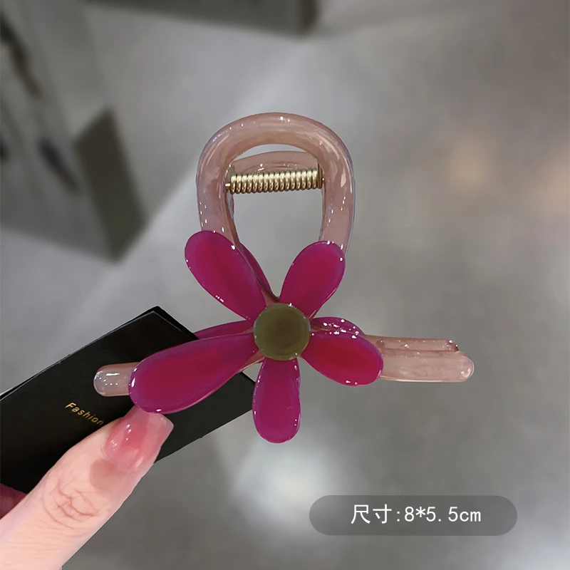 向阳花开~醋酸太阳花朵抓夹氛围感拍照鲨鱼夹后脑勺半扎生肖挂饰