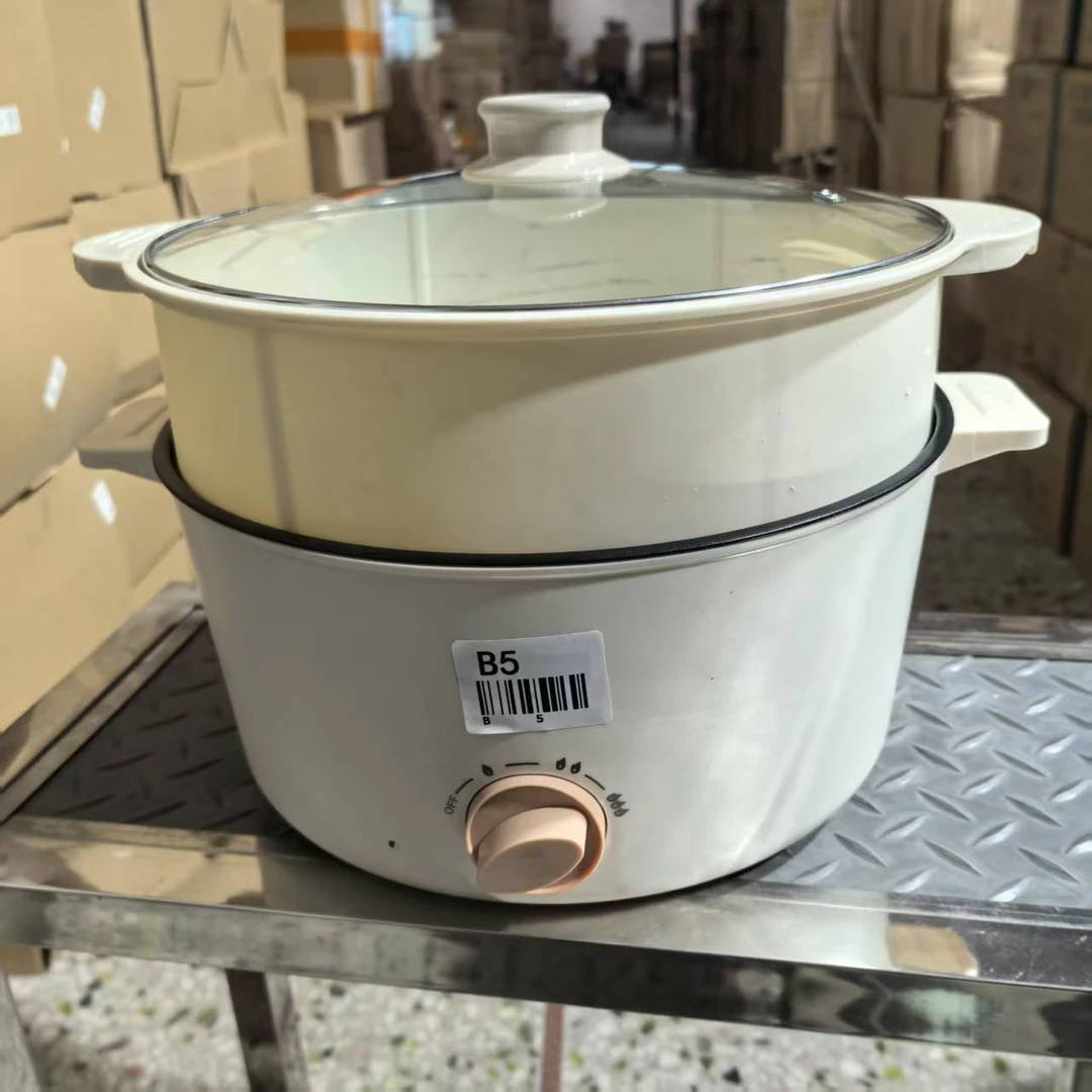 B5-26cm旋钮锅 带蒸笼