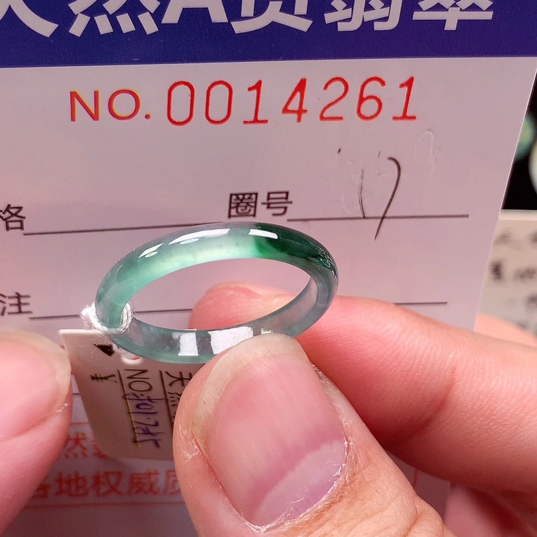 翡翠未镶嵌戒指天然