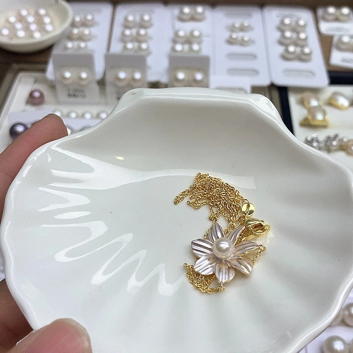 傲***你合金吊坠淡水珍珠