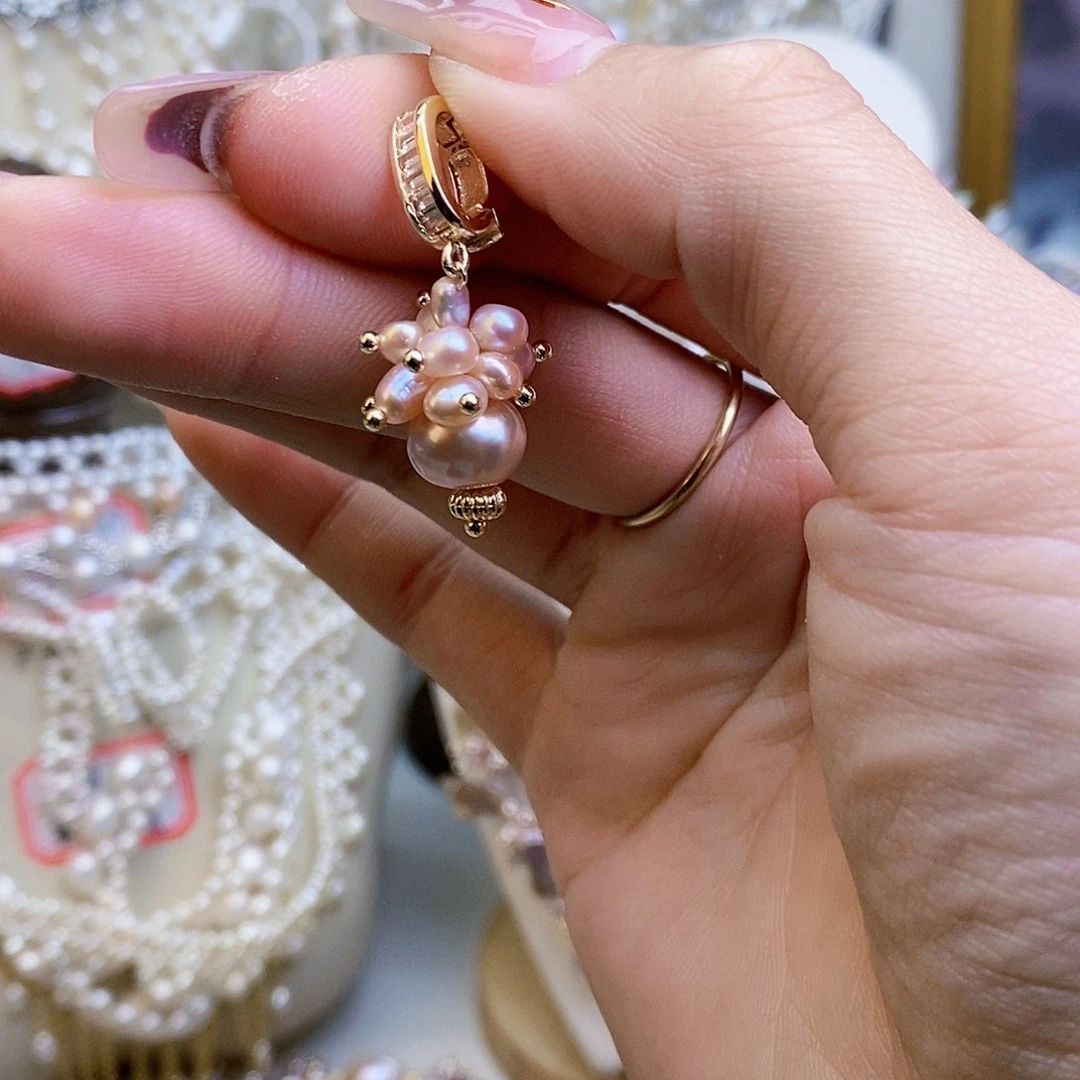 淡水珍珠颈饰银S925镶嵌