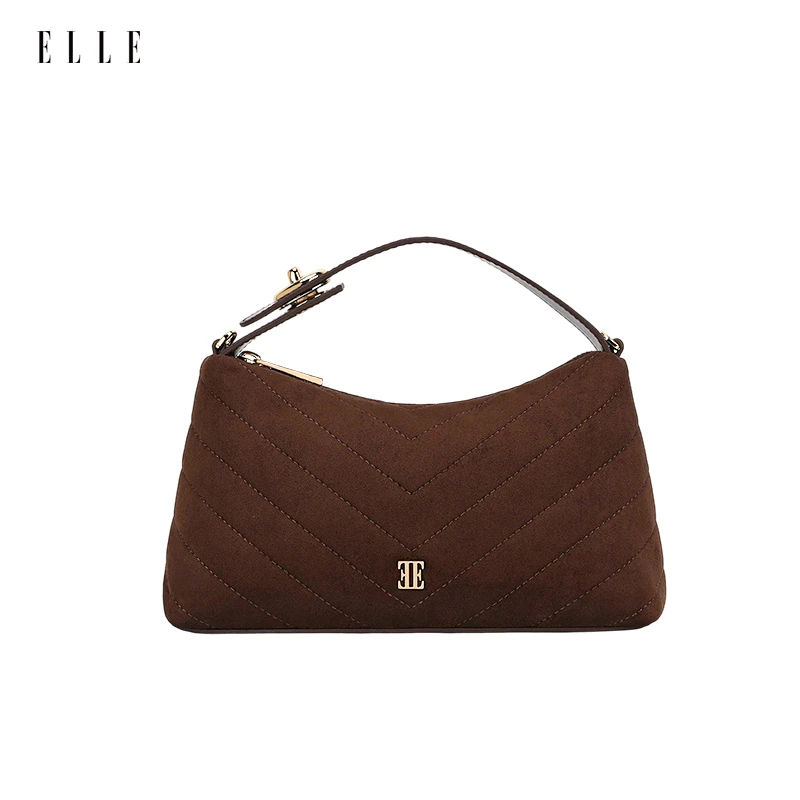 ELLE25年新款爆款【琥珀流光】冬通勤复古轻奢经典百搭饭盒包斜挎包