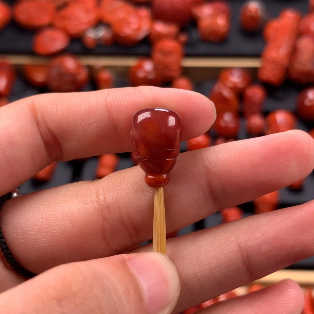 未镶嵌奶嘴三通10mm南红玛瑙A****j