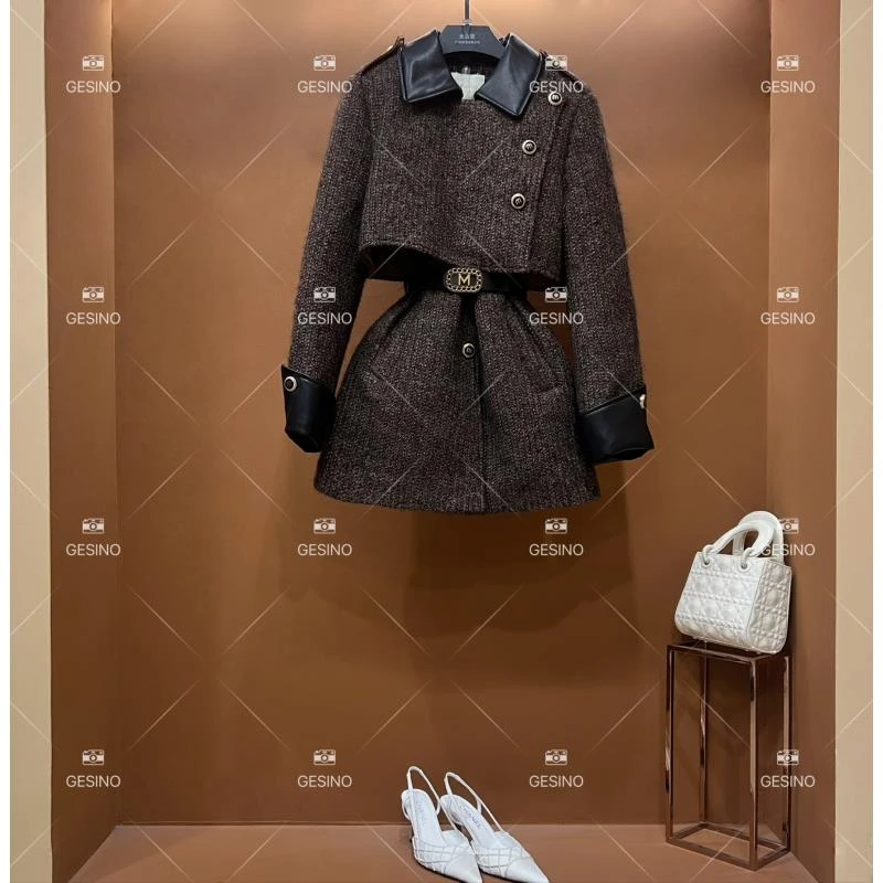 【闵闵】秋冬气质小香风时尚设计师中长款外套 QD-2025179