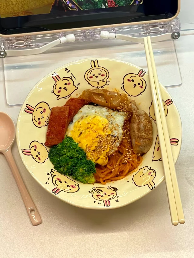 乌萨奇乌萨奇草帽碗套装饭碗（多单默认合并发货）陶瓷小财华陶瓷