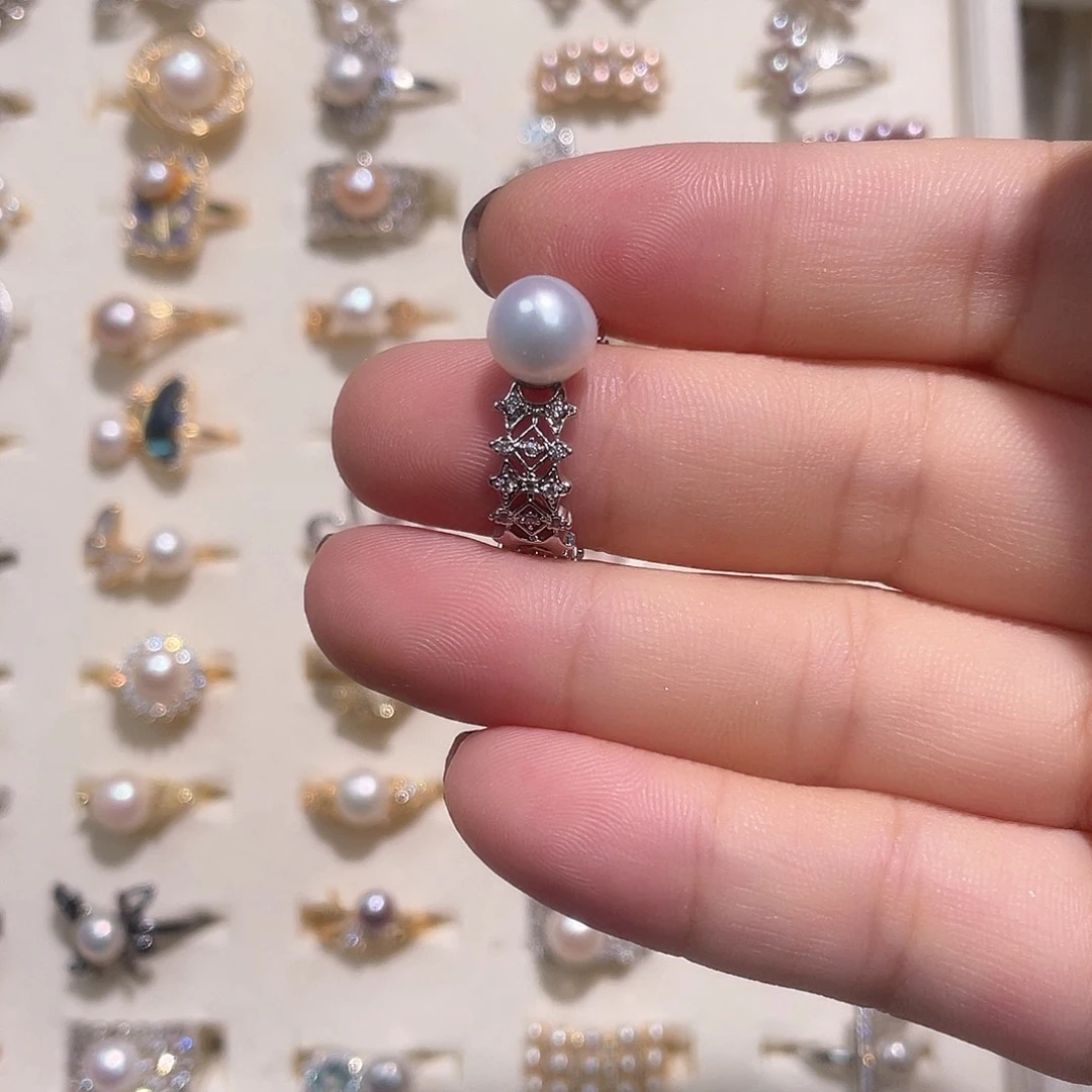 合金淡水珍珠耳饰