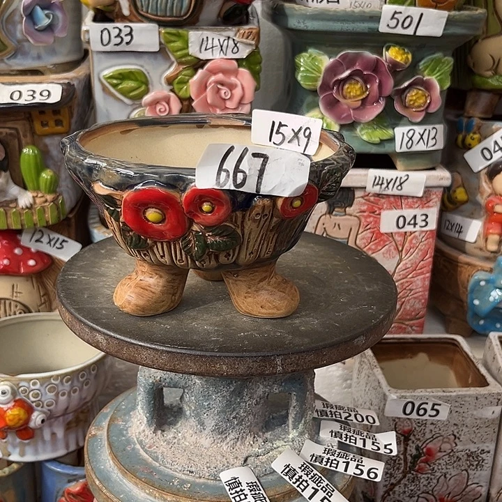 粗陶材质多肉花盆