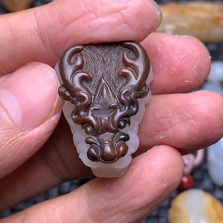 和田玉未镶嵌挂件6****2