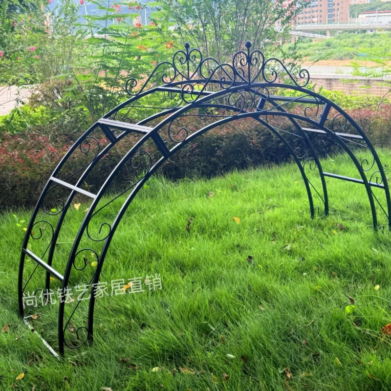 铁艺拱形支架户外花架庭院别墅门垛拱门可定制