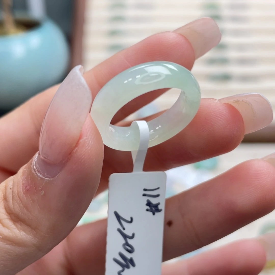 翡翠未镶嵌戒圈a18港圈11青提葡萄