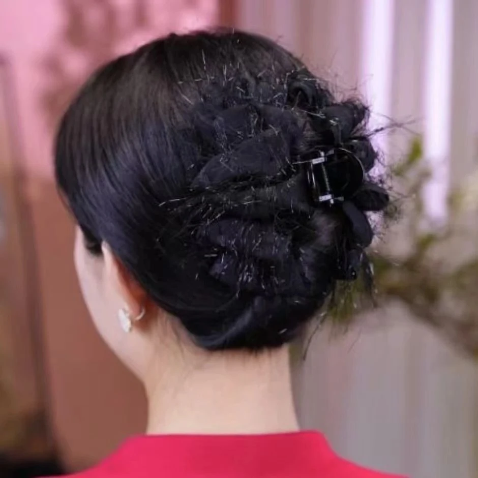 网红蝴蝶结气质发卡发夹夹子季羽毛发夹小众设计高级感抓夹