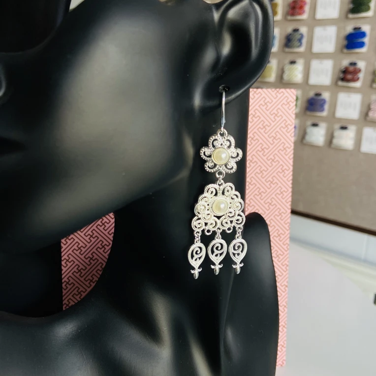 合金无非金属耳饰 日常佩戴民族风首饰，白搭国风古装古风