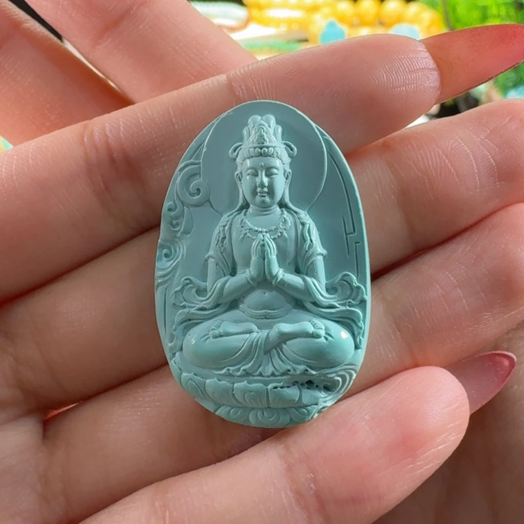 绿松石未镶嵌吊坠(不含链)