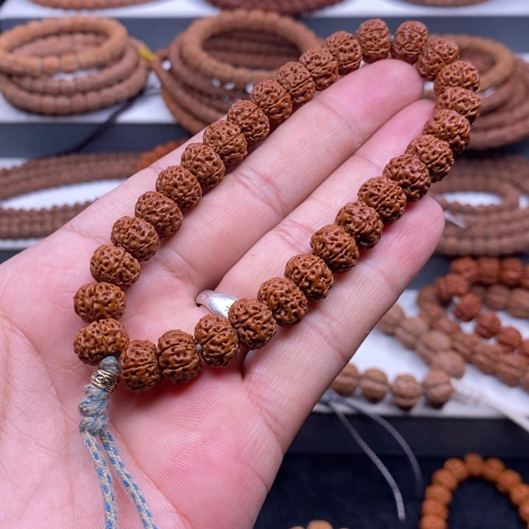 金刚菩提手串六瓣南瓜瓣肉双龙尺寸11.3x8