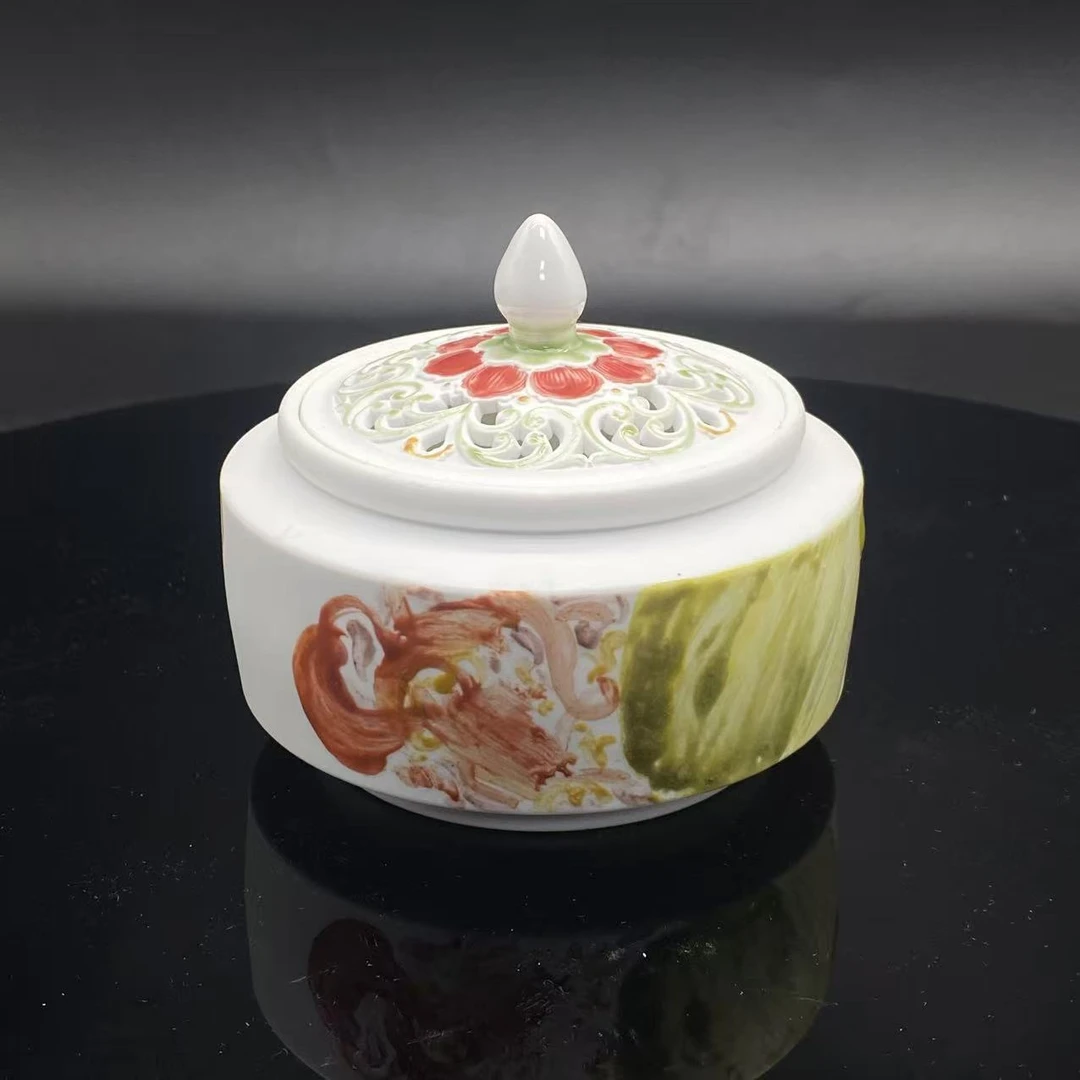 B113 流霞高温釉彩香炉 YD734020